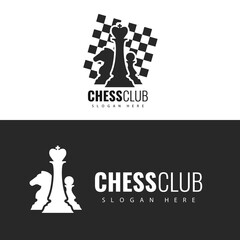 Poster - Vector illustration. Chess Club Template Logo design. 
