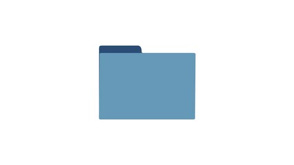 Fototapete - Folder Animated Icon. 4k Animated Icon to Improve Project and Explainer Video
