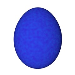Poster - Textured colored Easter chicken egg isolated on white background. 3d rendering image. Religious holiday Easter.