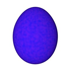 Poster - Textured colored Easter chicken egg isolated on white background. 3d rendering image. Religious holiday Easter.