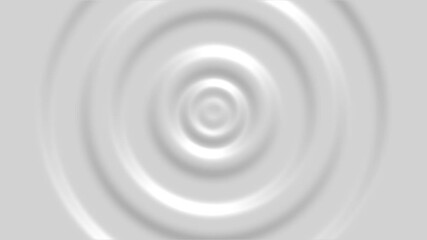 Poster - 3d render of White abstract pattern of liquid ripples. Seamless loop animation