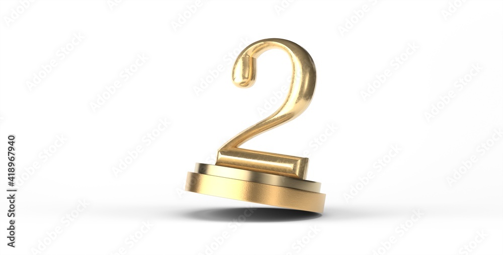 2nd award isolated in 3d Stock Illustration | Adobe Stock