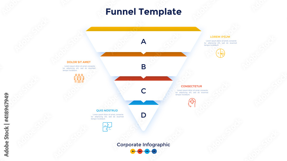 Modern Infographic Vector Template Stock Vector | Adobe Stock