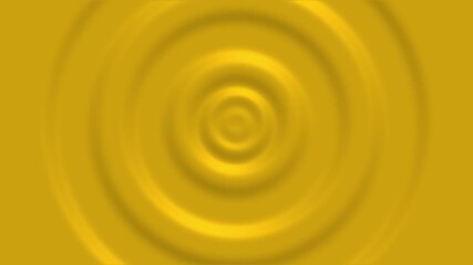Poster - 3d render of yellow abstract pattern of liquid ripples. Seamless loop animation