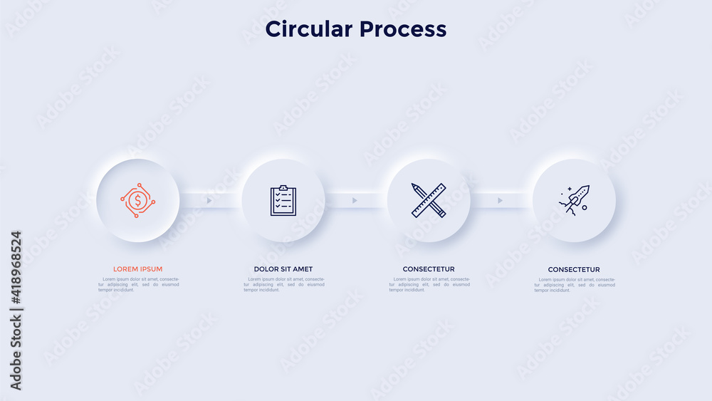 Modern Infographic Vector Template Stock Vector | Adobe Stock
