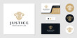 © district4.studio - Justice law firm logo and business card design template inspiration