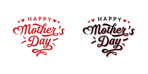 Happy mother's day greetings logo design inspiration