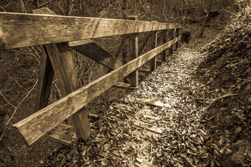 Canvas Print - old wooden bridge