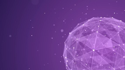 Poster - blue sphere consisting of points and lines. modern wireframe elements. technology grid sphere. 3d re