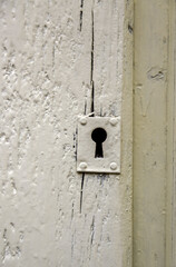 Wall Mural - Lock on wooden door