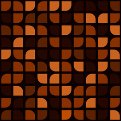 Aufkleber - Brown Seamless Pattern. Vector brown Shapes Tile Pattern.