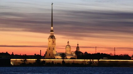 Wall Mural - Peter and Paul Fortress at sunrise, Saint Petersburg, Russia