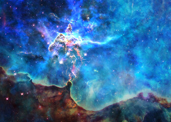 Wall Mural - somewhere in extreme deep space far galaxies and stardust. science fiction background. elements of t