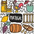 hand drawn doodle portugal holiday