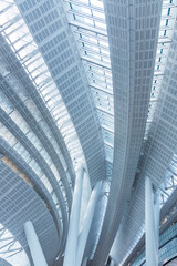 Poster - Interior of modern architecture. Building abstract background