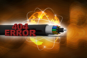 Poster - 3d rendering Fiber optical cable detail
