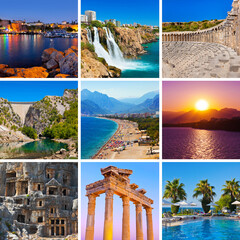 Wall Mural - Collage of Antalya Turkey images