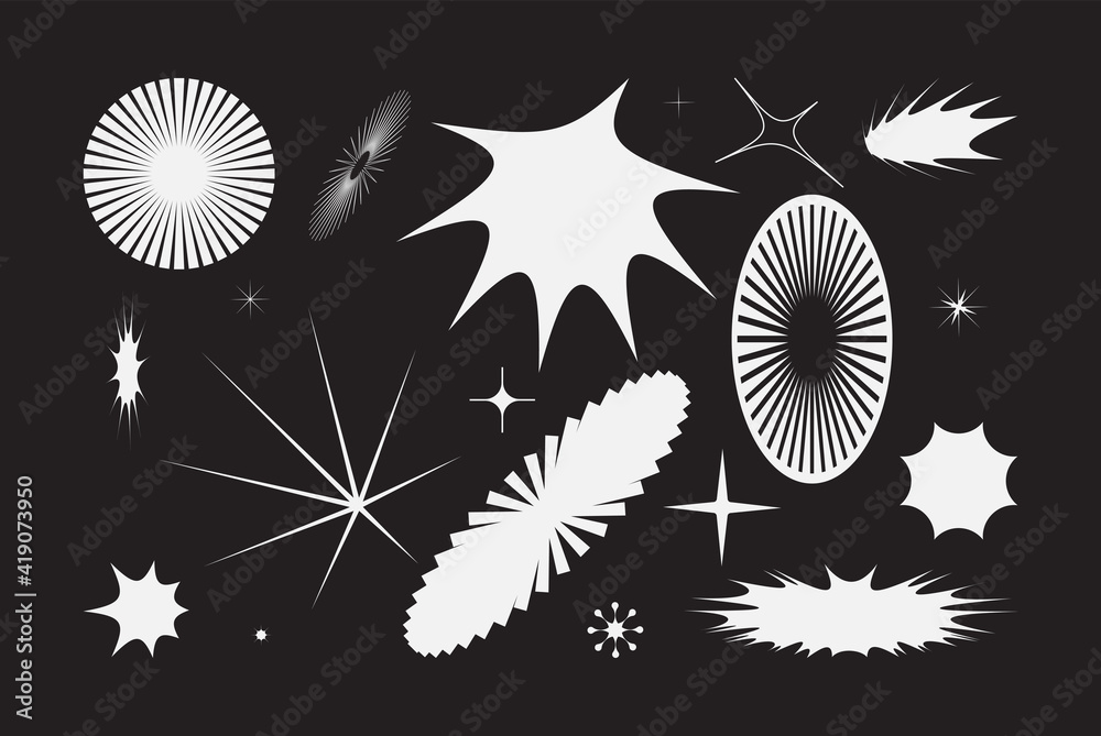 Universal Basic Vector Star Shapes Set Stock Vector | Adobe Stock