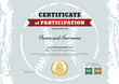 Certificate template sport theme with border frame, Diploma design