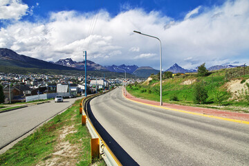 Canvas Print - Ushuaia city on Tierra del Fuego, Argentina