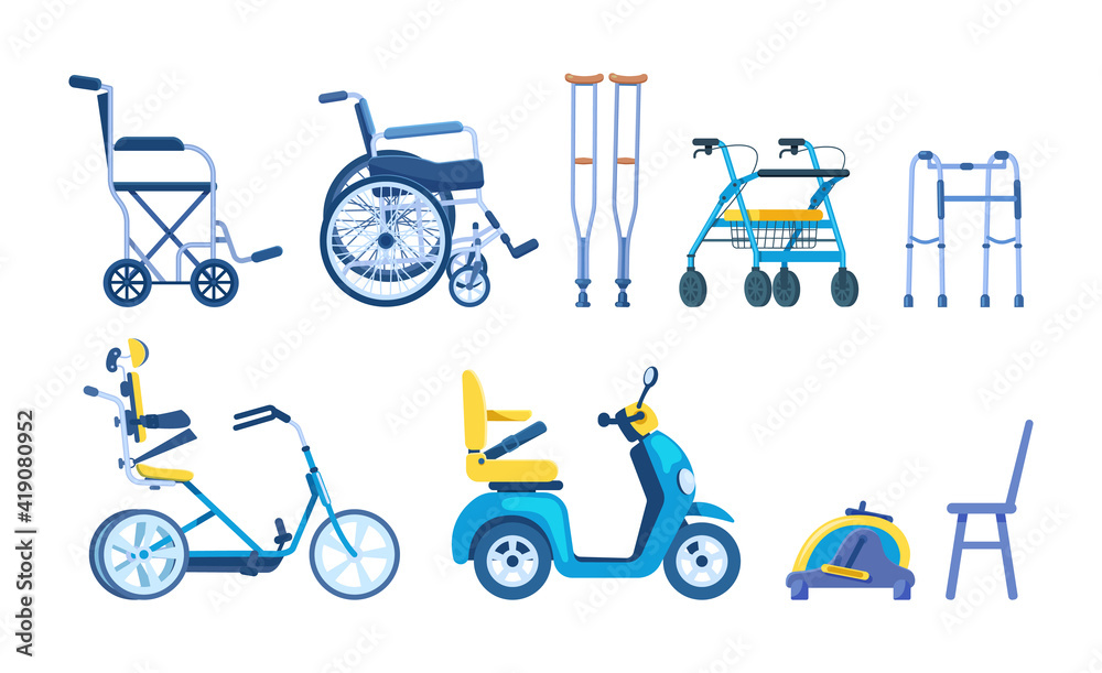 Orthopedic accessories for people with restricted abilities handicapped ...