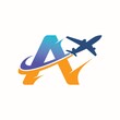 © hendrik - Letter A Air Travel Logo Design Template