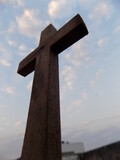 Fototapeta Tulipany - Wooden cross for the Lent