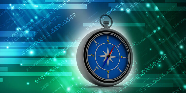 3d illustration new technology stopwatch
