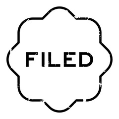 Sticker - Grunge black filed word rubber seal stamp on white background