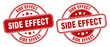 © Aquir - side effect stamp. side effect label. round grunge sign