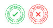 © t1m0n344 - Approved and Rejected Stamp Icon Signs vector design.