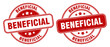 beneficial stamp. beneficial label. round grunge sign