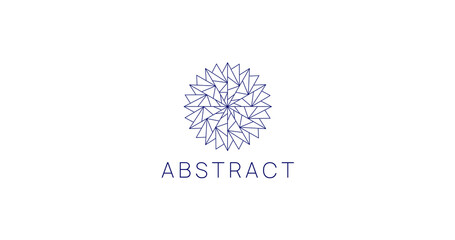 Aufkleber - Modern Linear Polygonal Geometric logo sign. Abstract logotype.