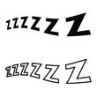 ZZZ vector icon set. Sleep illustration sign collection. rest symbol.