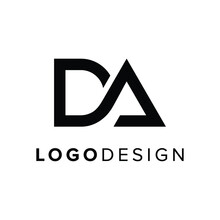 Modern Letter DA Logo Design
