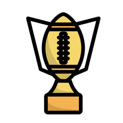 Canvas Print - American Football Trophy Cup Icon