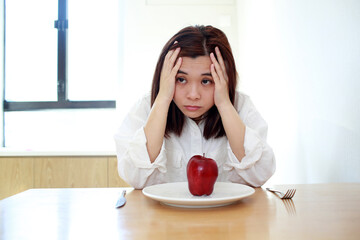 feeling bad to face the dish on the table