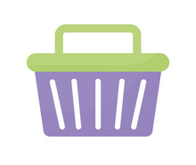 Purple Basket Icon