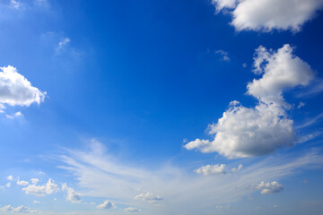 Wall Mural - blue sky with big clouds. nature background.