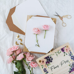 Modern wooden flower press kit