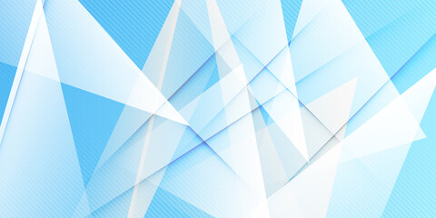 Abstract blue white geometric background with transparent triangles. Vector illustration. Brochure design 5 Background