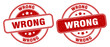 wrong stamp. wrong label. round grunge sign