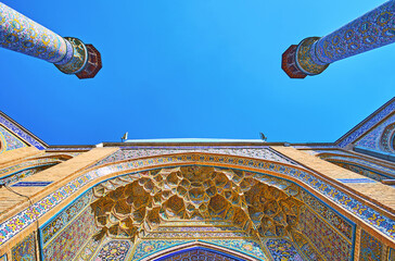 Sticker - Details of Sepahsalar mosque in Tehran, Iran