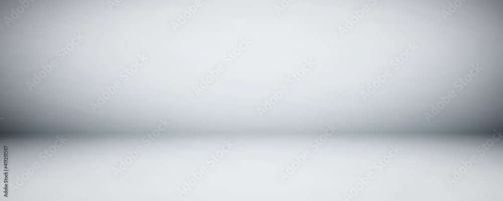 Gray studio wall and floor background. Use as montage for product display - obrazy, fototapety, plakaty 