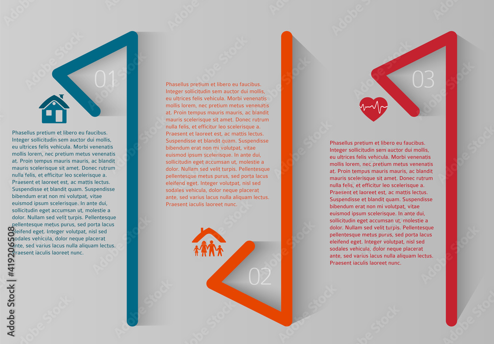 Design elements loop style background business presentation template ...