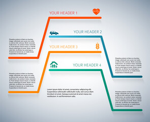 Wall Mural - design elements loop style background business presentation template. vector illustration eps 10 for