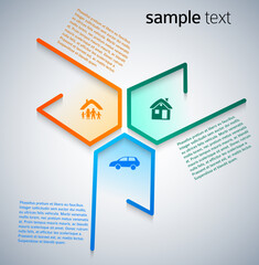 Wall Mural - design elements loop style background business presentation template. vector illustration eps 10 for