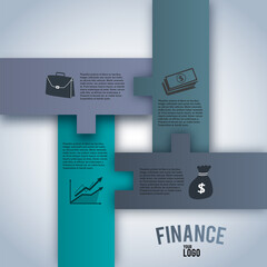 Wall Mural - design elements puzzle style background business presentation template. vector illustration eps 10 f