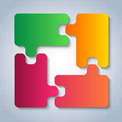 Wall Mural - design elements puzzle style background business presentation template. vector illustration eps 10 f