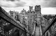 Grayscale Shot Of The Arundel Castle In Arundel, England